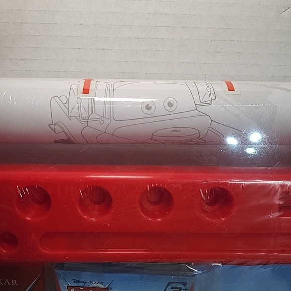 Disney Pixar Cars 2 Doodle Desk Roll Of Paper Crayons Markers Coloring Activity - Picture 4 of 6